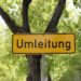 Schild Umleitung